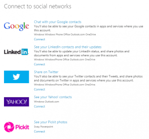 connect to social networks