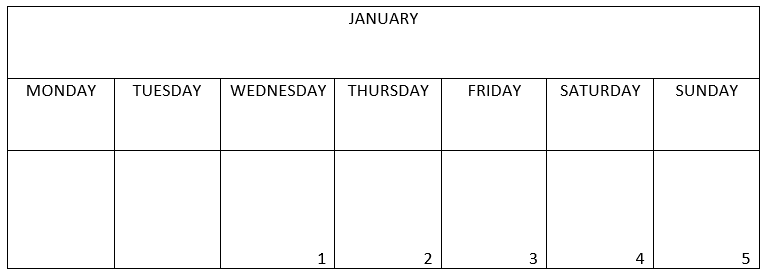 microsoft word calendar template highlight a row