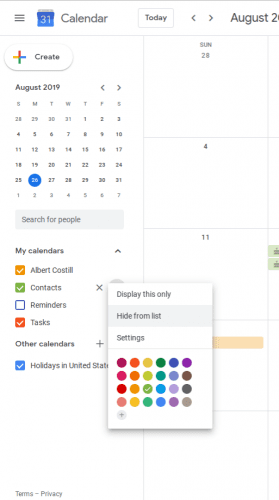 How Do I Hide My Google Calendar - Calendar