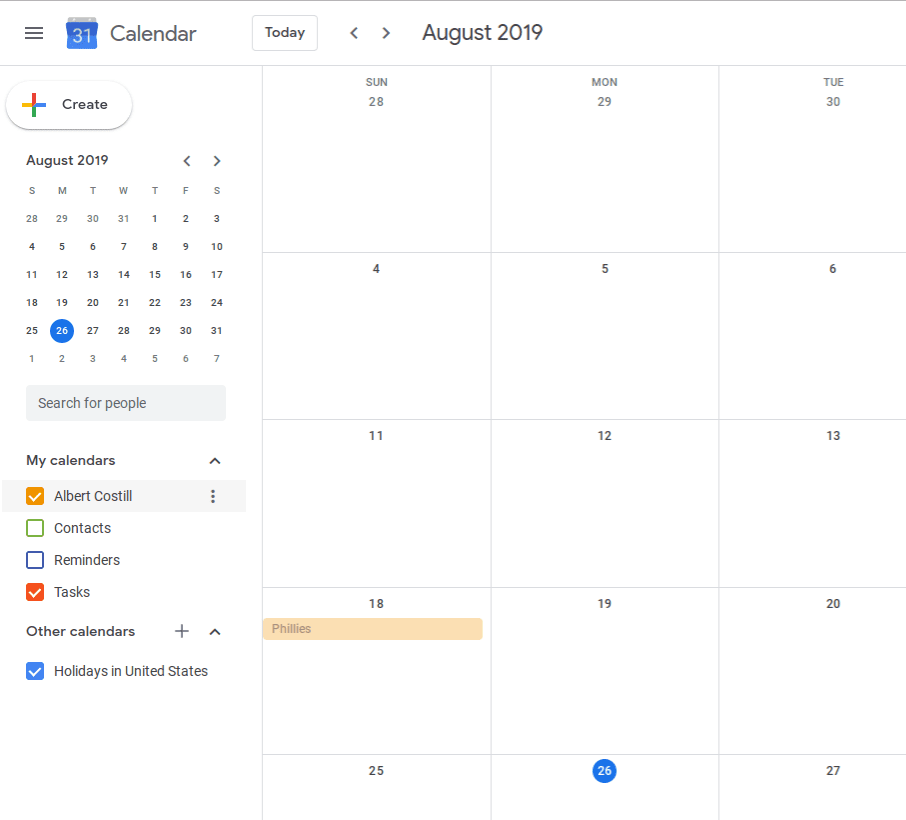 cannot see shared calendar google