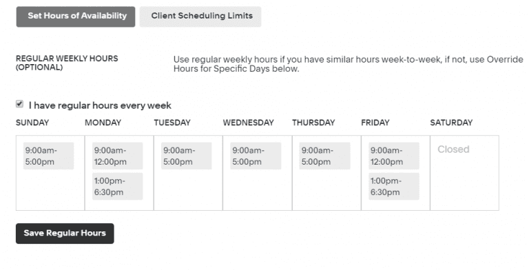 acuity scheduling pick time zone
